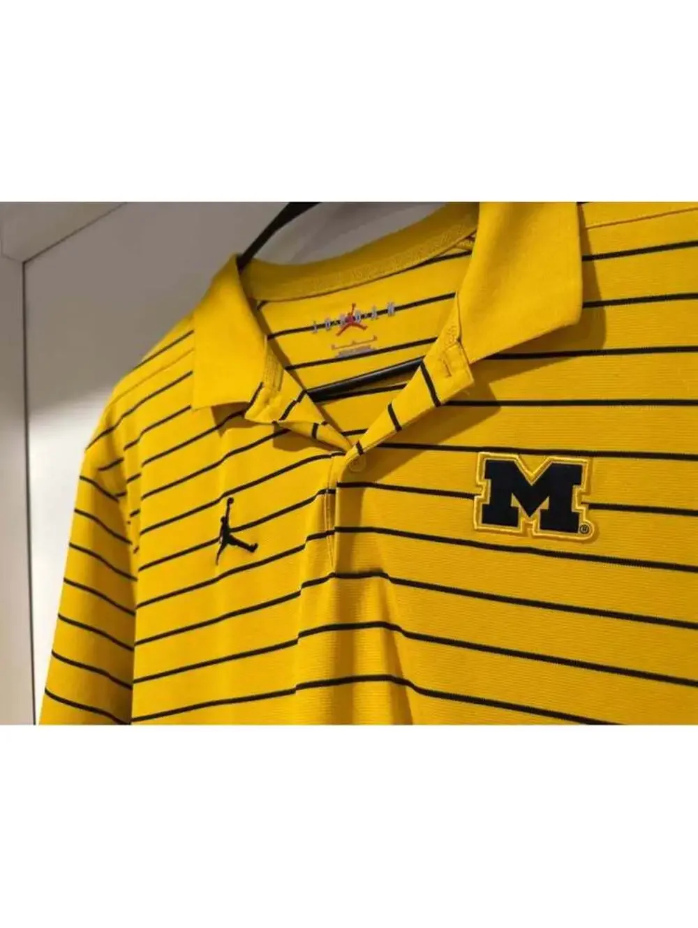 Team Issued On Field Michigan Wolverines Jordan Coaches Sideline Polo Mens M